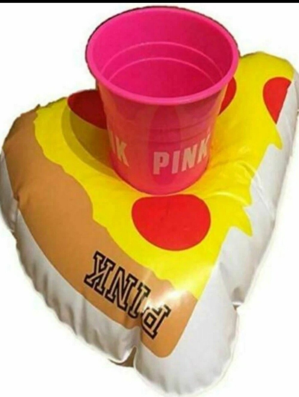 Victoria's Secret Pink Pool Beach Party Cup Pizza Float Koozie New, Cup Holder